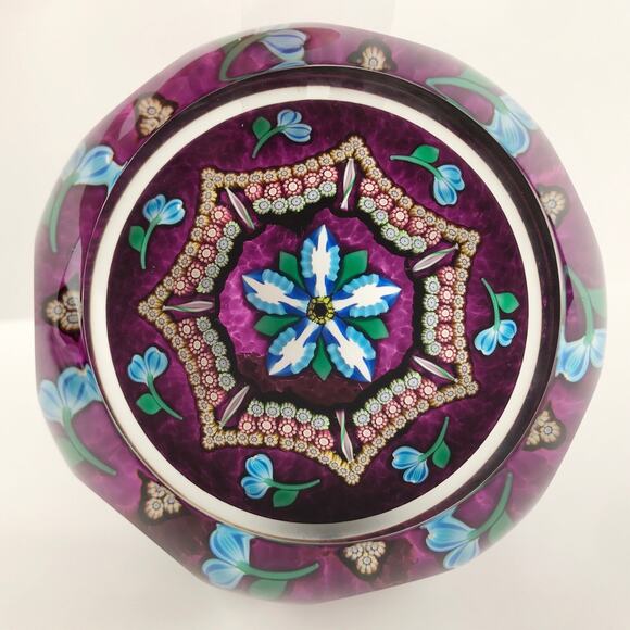 Perthshire PP219 2000 Magnum Flower & Cane Millefiori Lampwork Paperweight Cert - Picture 2 of 16